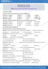 Đề số 9 - Đề kiểm tra học kì 1 - Tiếng Anh 11 mới